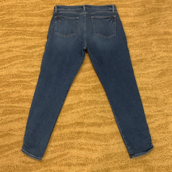 LOFT Skinny Crop Womens Size 31/12 Blue Jeans Ankle High Rise Dark Wash - Picture 6 of 13